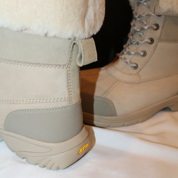 NIB UGG MEN'S BUTTE LOGO LEATHER SHEARLING LINED WINTER SNOW BOOTS - Picture 6 of 9